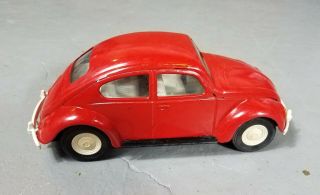 Vintage Volkswagen Beetle Tonka Pressed Steel Car Red Model 52680 Vw Bug Toy