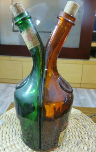 Really Cool Benedictine B&b D.  O.  M.  Brandy Two Compartment Liquor Bottle