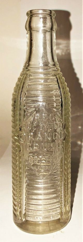 Orange Crush - Clear Embossed Pop Bottle - Dated Aug 22,  1921 - 6 Oz - Canada