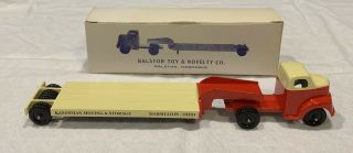 Ralstoy Lowboy Construction Truck With Vintage North American Logo Color & Box