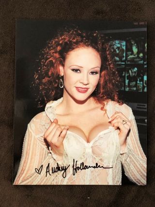 Audrey Hollander Adult Star Signed 8x10 Photo Autograph Naughty America Penthous