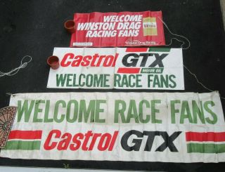 NHRA WINSTON WELCOME DRAG RACING RACE FANS Banner.  Gary Selzi Top Fuel 2