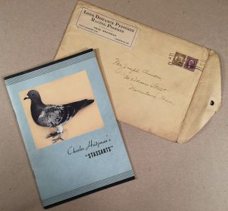 C.  1936 First Edition Racing Pigeon Classic Book Charles Heitzman 
