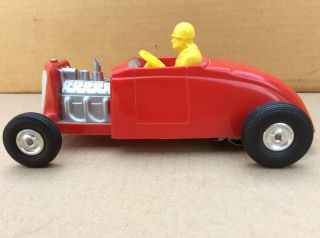 Vintage Saunders Friction Toy Car Hot Rod Ford Roadster Race Car