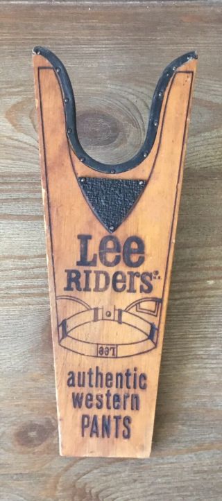 Vintage Lee Riders Authentic Western Pants Boot Jack Store Display
