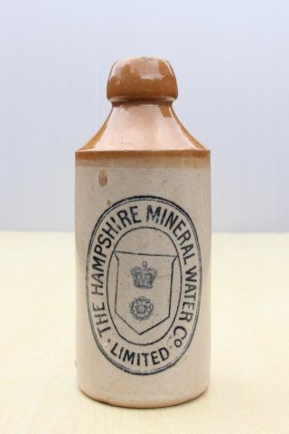 Vintage C1900s The Hampshire Mineral Water Co Ginger Beer Stoneware Bottle