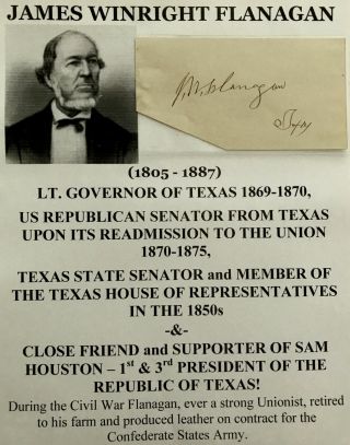 Governor Senator Texas Sam Houston Friend Civil War Confederate Autograph Signed