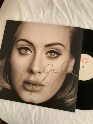 Adele 25 Signed Vinyl 12 " Lp Record Very Hard To Find