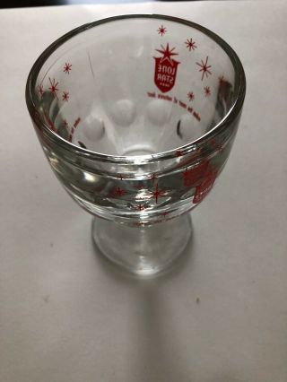 Vintage Lone Star Beer Heavy Dimpled Glass Goblet Mugs