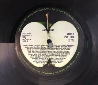 1969 The Beatles Abbey Road Vinyl LP UK First Pressing Rare Variation VG 5