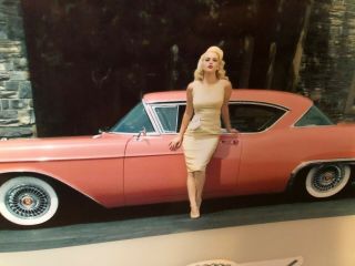 RETRO CLASSIC CAR AMERICANA SIGN: Cadillac Retro Pinup Girl Lighted Sign - 3