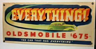 Adv.  Poster Oldsmobile " The Car That Has Everything " 1935