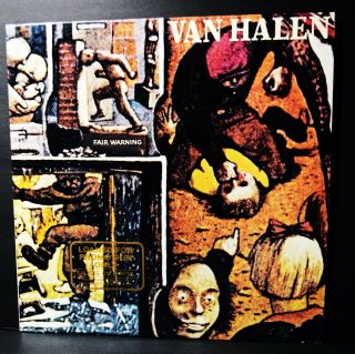 1981 Van Halen " Fair Warning " Gold Stamped Promo Lp Warner Bros.  Hs 35450