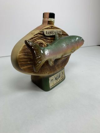 Vtg Jim Beam Bottle Decanters Rainbow Trout Fresh Water Fishing Hall of Fame 5