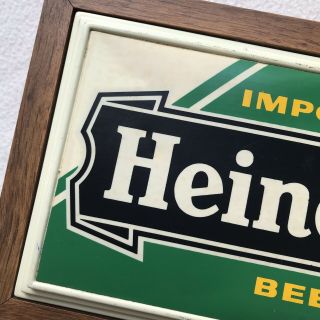 Vintage Heineken Light Up Wood Sign 7