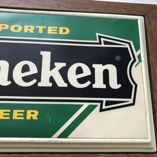 Vintage Heineken Light Up Wood Sign 8