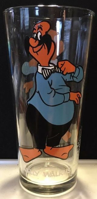 1970’s Pepsi & Walter Lantz Cartoon Drinking Glass Wally Walrus Vhtf