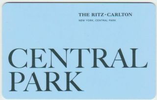 The Ritz Carlton Central Park York Hotel Key Card Fast 29