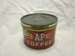 Vtg A&p 1 Pound Coffee Tin