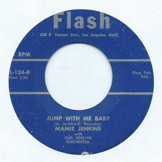 R&b Jump Blues 45 - Mamie Jenkins " Jump With Me Baby " Flash 124 (orig 1957 Rare)