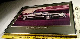 Vintage 1988 Dealership Dealer Cadillac Eldorado Store Display Wall Picture Art