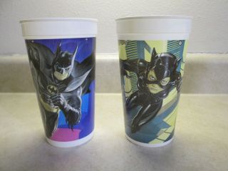 1992 McDonald ' s Batman Returns Plastic 32 oz.  glasses Coca Cola set of 5 3