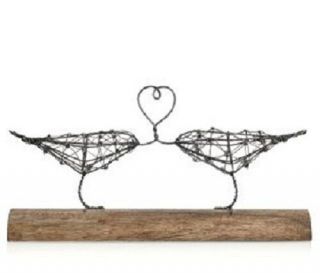 Kissing Wire Birds Sculpture Decoration Home Decore
