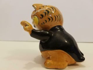 Vintage Enesco 1978 Garfield Charlie Chaplin w/ Big Grin Ceramic Collectible Fig 3