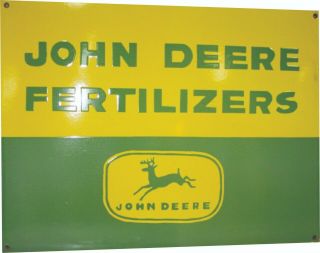 Porcelain John Deere Service Enamel Sign Size 24 " X 21 " Inch