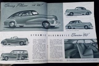 1948 Advertising Promotional Brochure Oldsmobiles General Motors Automobile Cars 3