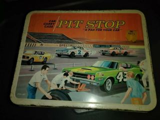 Ohio Art Pit Stop Toy Car Carry Case Lunch Box With Insert Shape