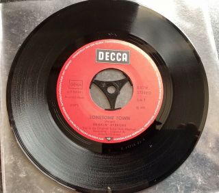 Shakin’ Stevens And The Sunsets 7” Vinyl 1974 Lonesome Town Red Decca Rockabilly 2