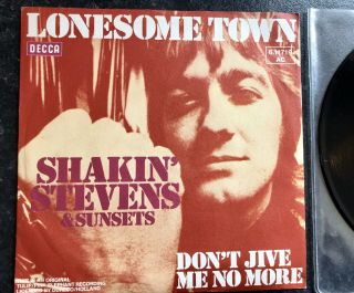 Shakin’ Stevens And The Sunsets 7” Vinyl 1974 Lonesome Town Red Decca Rockabilly 4