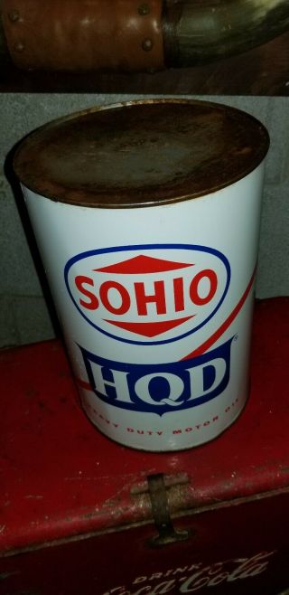 Vintage 5 Quart Sohio Motor Oil Can
