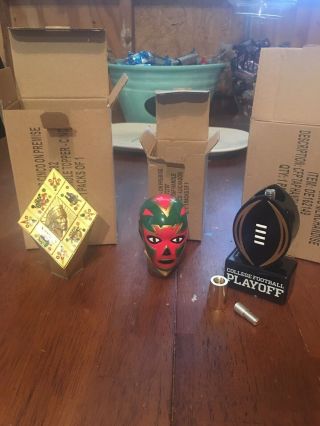 Dos Equis Tap Handle Toppers Cinco And Lucha Libre And College Football Base