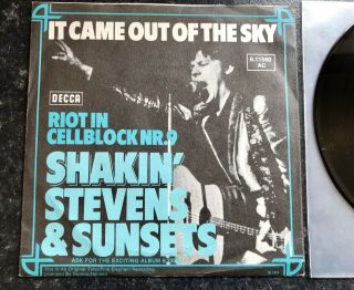 Shakin’ Stevens And The Sunsets 7” 1974 “IT CAME OUT.  ” Red Decca TRADE SAMPLE 5