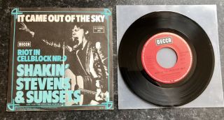 Shakin’ Stevens And The Sunsets 7” 1974 “IT CAME OUT.  ” Red Decca TRADE SAMPLE 6