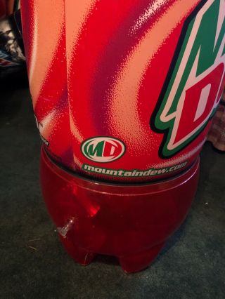 Mountain Dew Code Red inflatable bottle holds air rec room MAN CAVE over 3’ tall 4