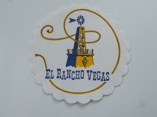Vintage EL RANCHO VEGAS Casino Hotel Las Vegas POSTCARD,  Stationery,  & COASTER 4