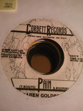 Karen Goldberg,  Pain Rare 1982 Corbett 45 Baltimore Indie Folk/jazz