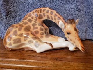 Lomonosov Russian Porcelain Big Giraffe Rare