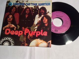 Deep Purple 7” Single Smoke On The Water Rare Spanish Press Rare Picture Sleeve