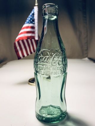 Pauls Valley Okla (oklahoma) Patent 1923 Coca Cola Hobbleskirt Soda Coke Bottle