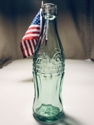 PAULS VALLEY OKLA (Oklahoma) Patent 1923 Coca Cola Hobbleskirt Soda Coke Bottle 3