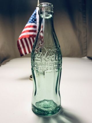 PAULS VALLEY OKLA (Oklahoma) Patent 1923 Coca Cola Hobbleskirt Soda Coke Bottle 4