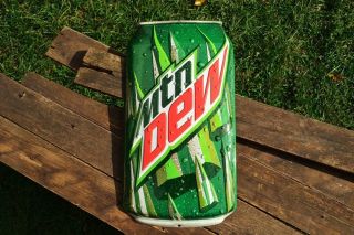 Mountain Dew Can Embossed Tin Metal Sign - 18 " X 10 " - Retro - Mtn - Pepsi