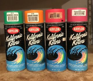 Vintage Krylon Kalifornia Kolors Spray Paint