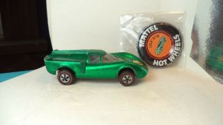 Vintage Hot Wheels Red Lines Usa 1969 Lola Gt70 [green] W/button