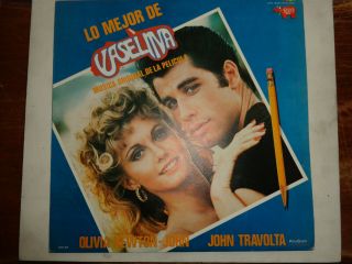 Lo Mejor De Vaselina Mexican Single Lp Ed.  Grease Olivia Newton John Travolta