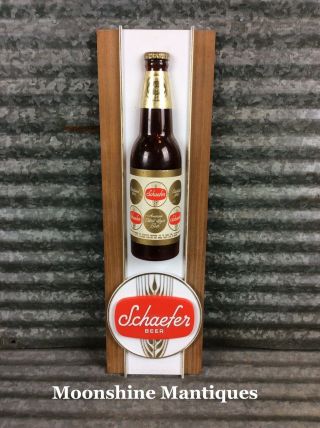 Vintage Schaefer Beer Bottle Sign